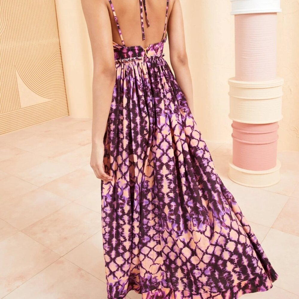 NWOT ULLA JOHNSON Freya Midi Dress in Wisteria S $570 - Picture 7 of 11
